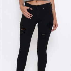 Black distressed kancan jeans
